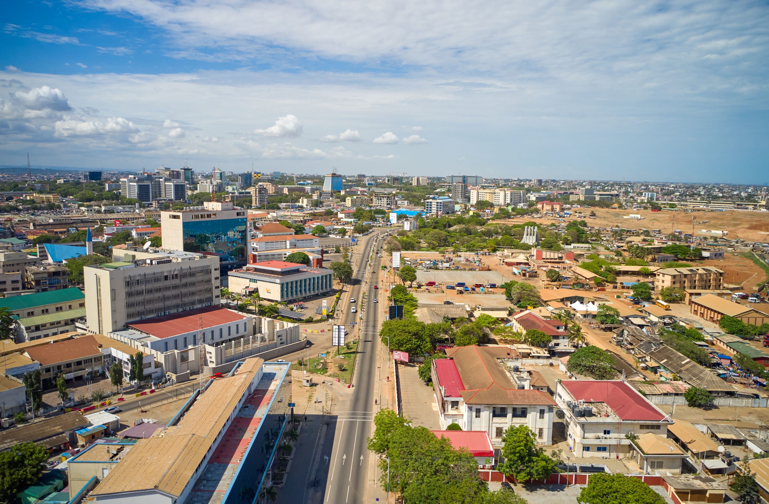 A traffic flow in Accra central, Ghana A traffic flow in Accra central,