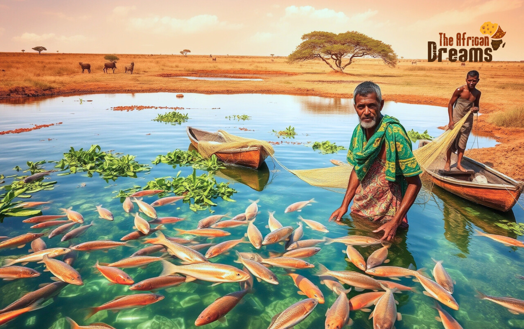 Fish farmers in Tanzania