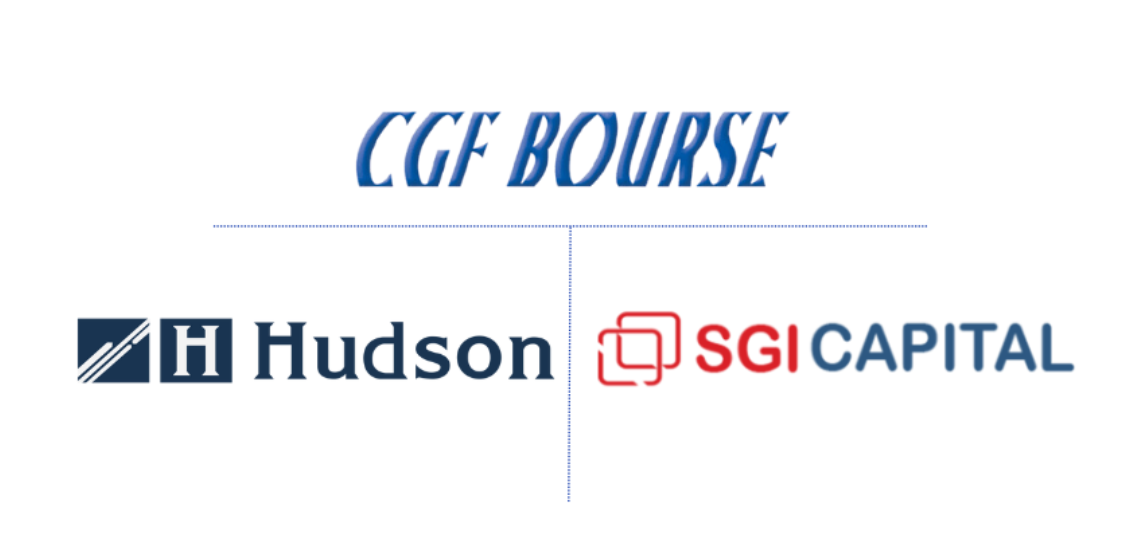 Logos of three of the top BRVM-licensed brokerage firms
