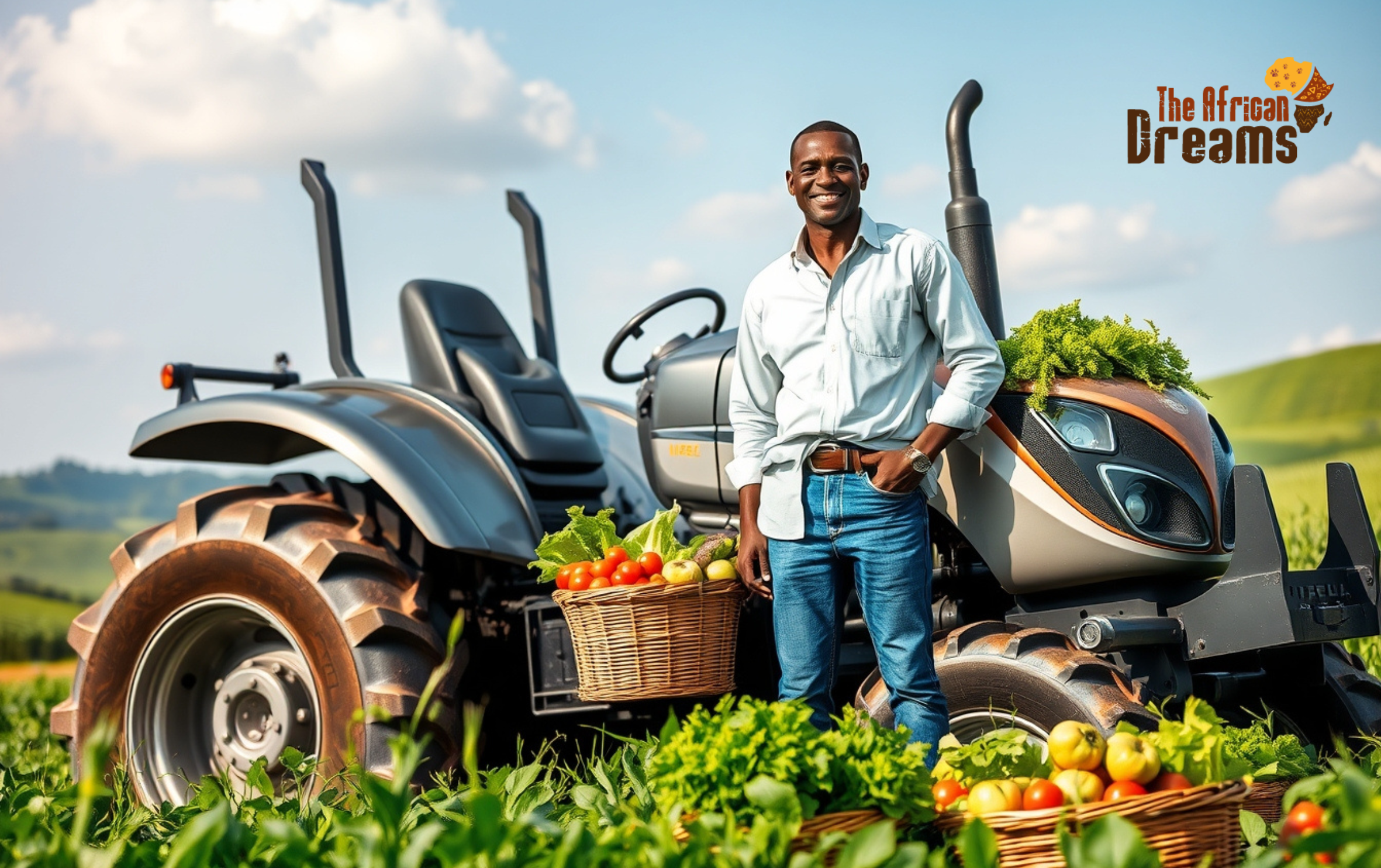 Mobile Apps for Modern Farming A man with a modern tractor