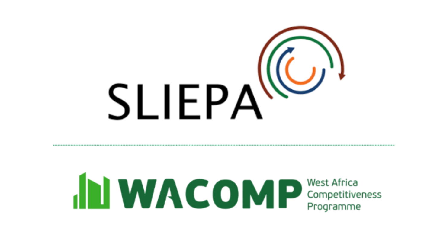 Logos for SLIEPA (Sierra Leone Investment and Export Promotion Agency) and WACOMP (West Africa Competitiveness Programme)
