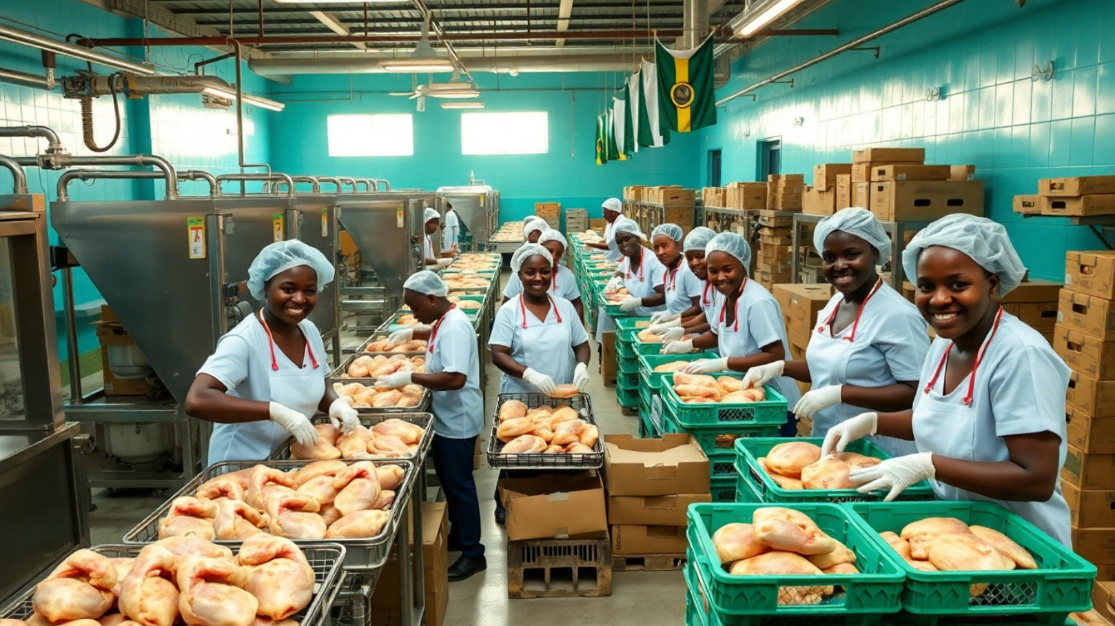 An illustration of a successful poultry processing and packaging business in Sierra Leone
