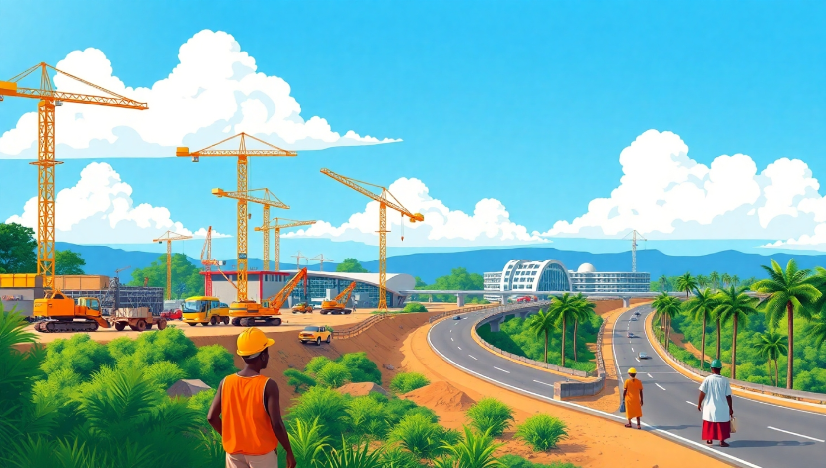 An illustration of infrastructural development in the tourism industry of Sierra Leone.