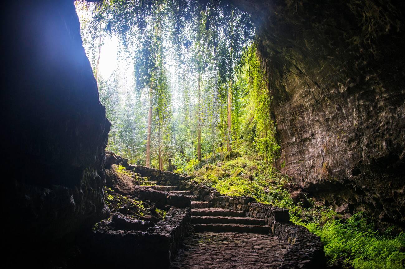 Cave system in the Virunga National Park, Rwanda, Africa Cave system in the Virunga National Park, Rwanda, Africa
