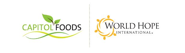 Logos for Capitol Foods Ltd. and World Hope International