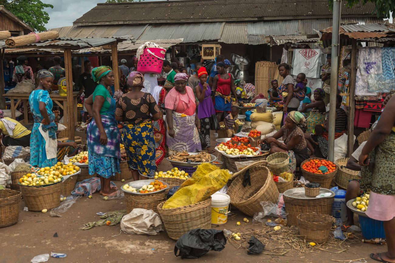 Market day in Mafi-Kumase Proper, Volta Region, Ghana, Africa Market day in Mafi-Kumase Proper, Volta Region, Ghana, Africa