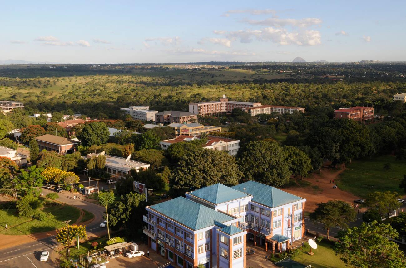 alamy_BBR87H view of downtown Lilongwe capital of Malawi Central Africa
