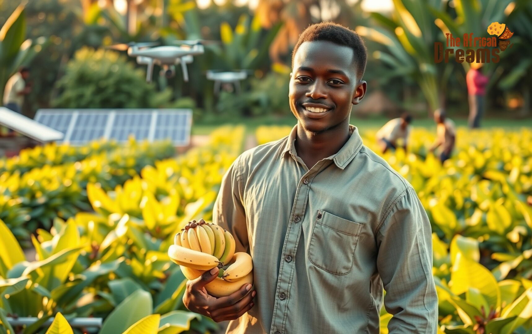 a young farmer standing in his field