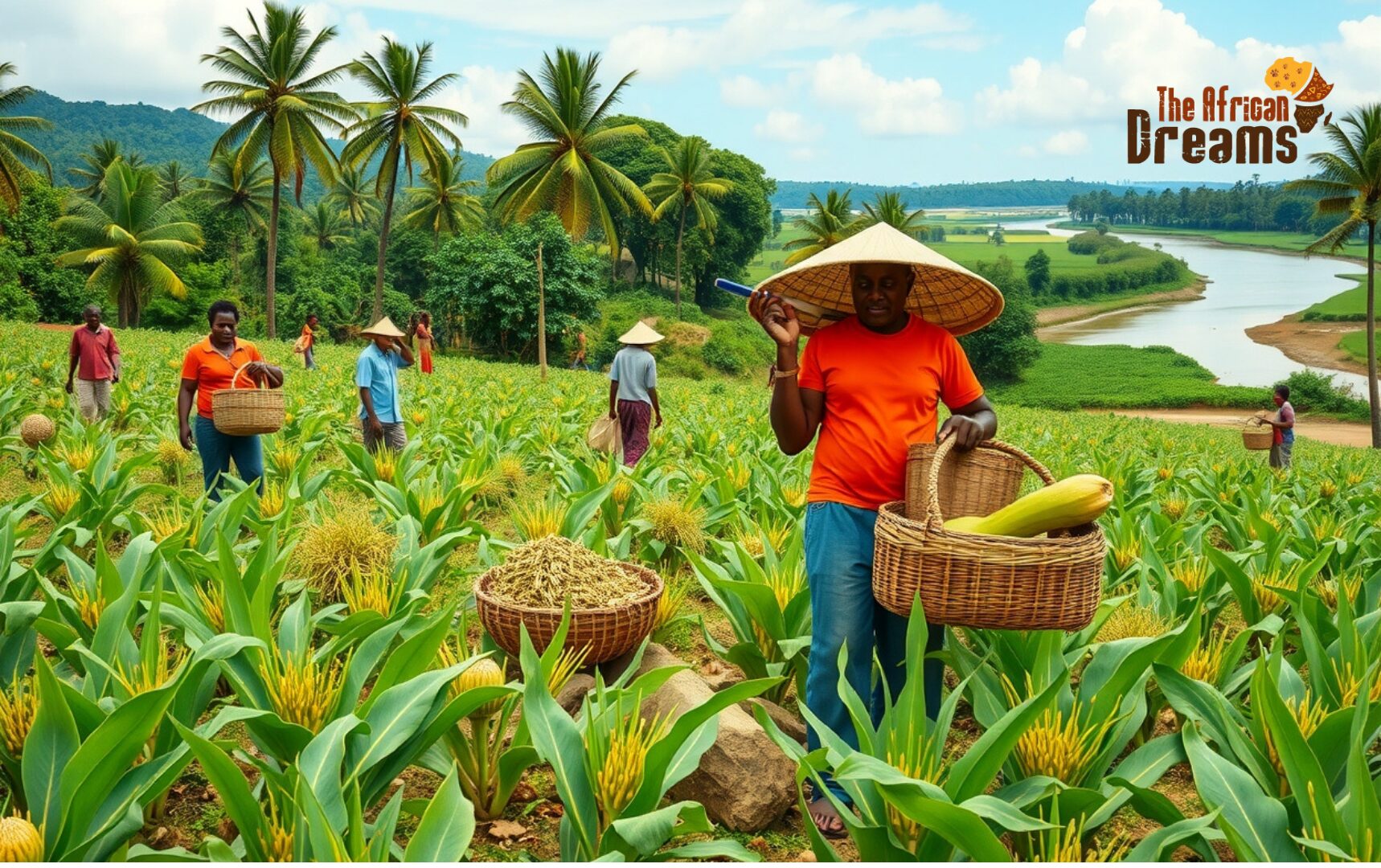 farmers are working on farming land