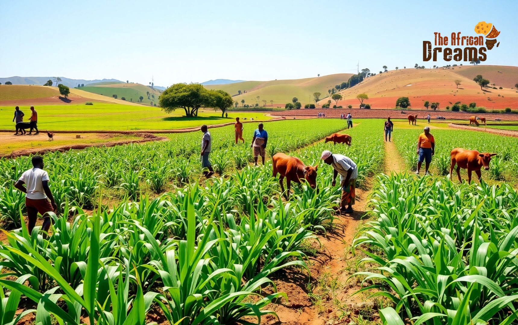 agricultural land workers are working on farming land