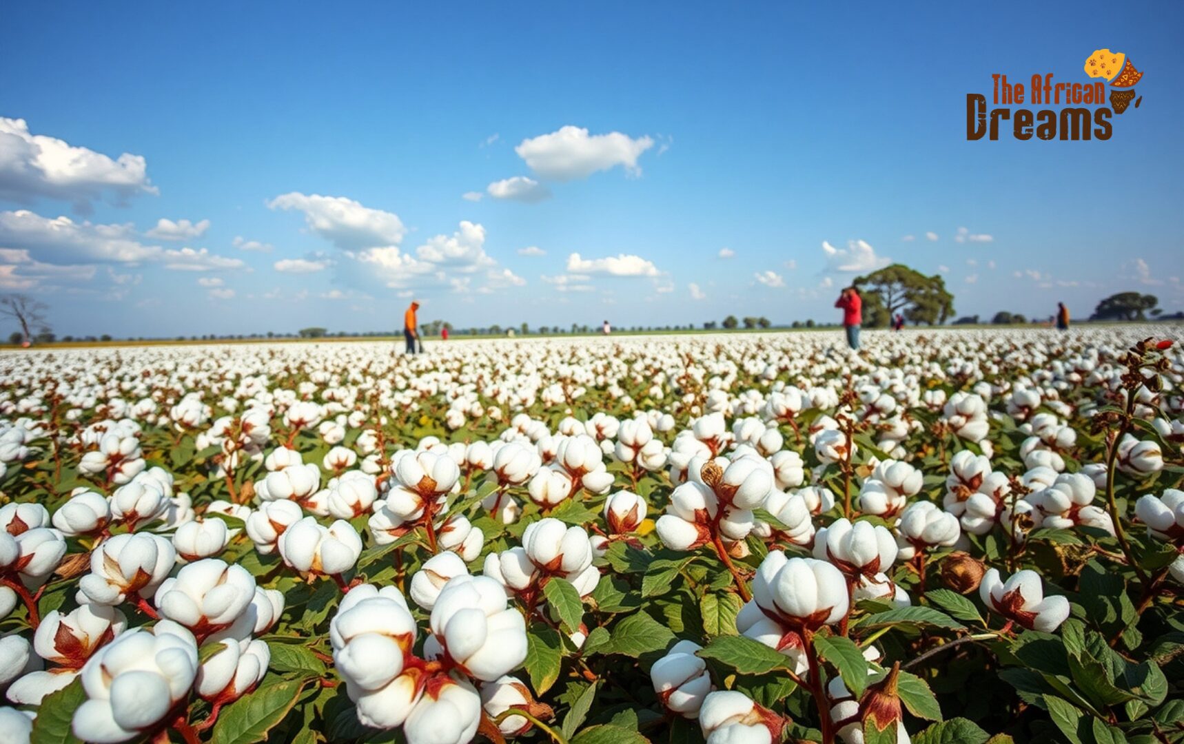 cotton farming land farmers are working on cotton farming land