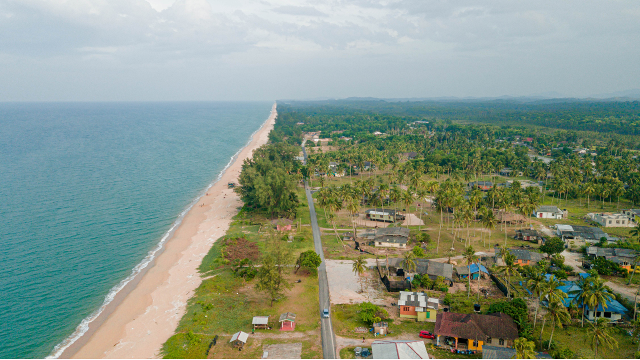 Aerial View of Ibeno Beach in Akwa Ibom, Nigeria