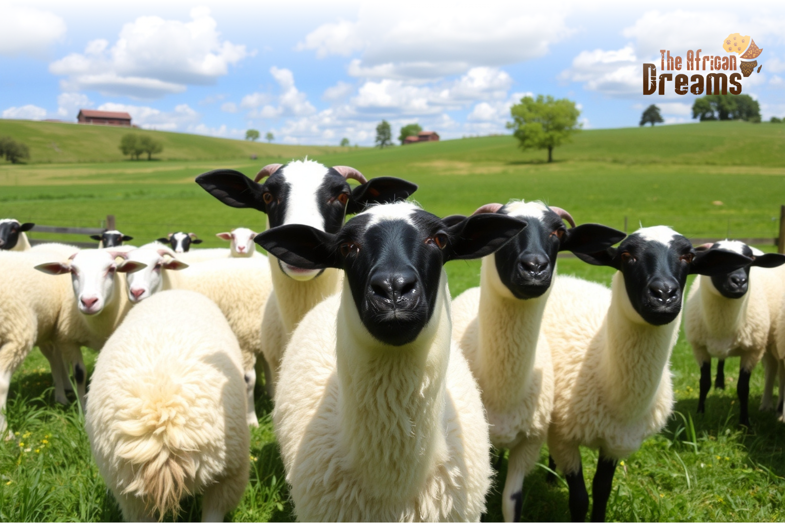 Dorper Sheep on a farm. Dorper Sheep on a farm.