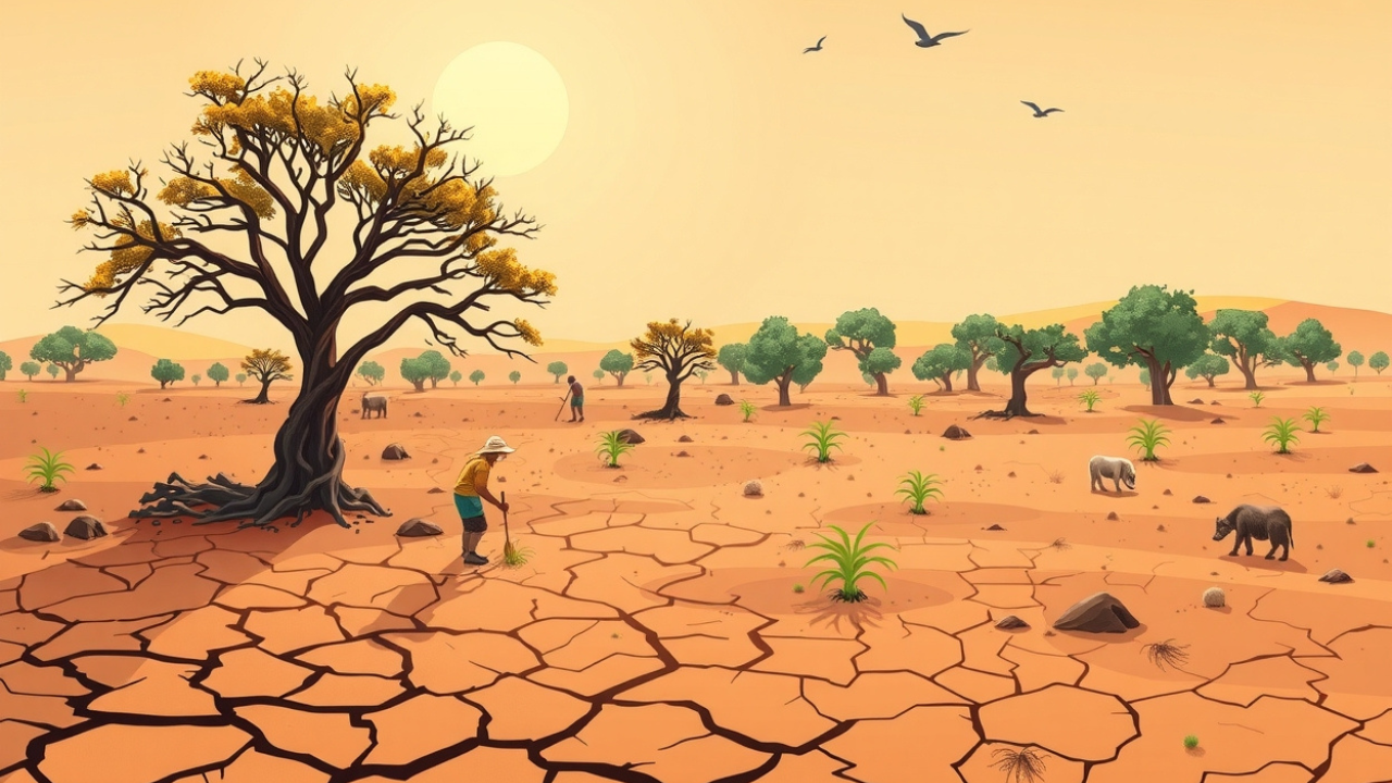  Illustration of environmental challenges affecting gum arabic farming in Sudan