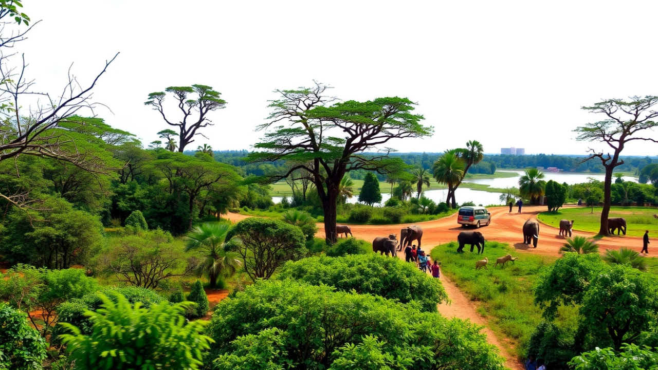 Image of Yankari National Park in Bauchi, Nigeria. Image of Yankari National Park in Bauchi, Nigeria.<br />