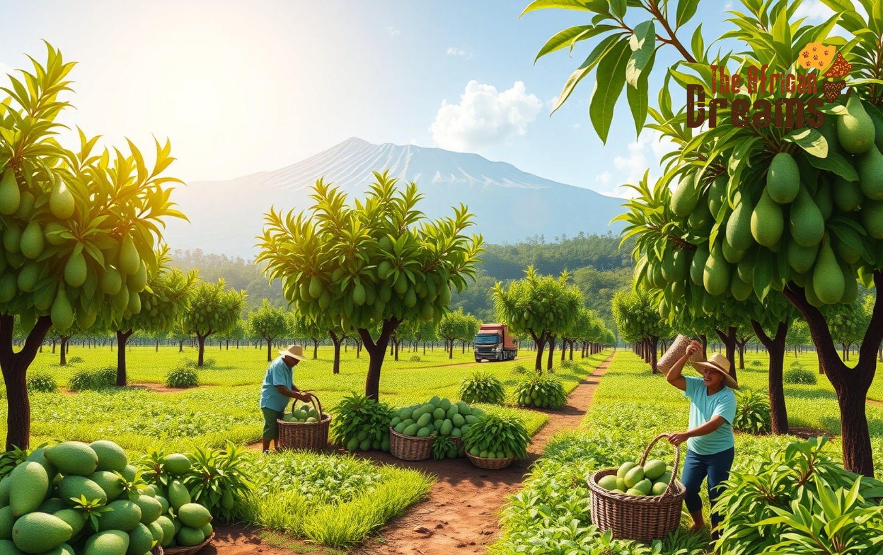 avocado farmers are working on avocado garden