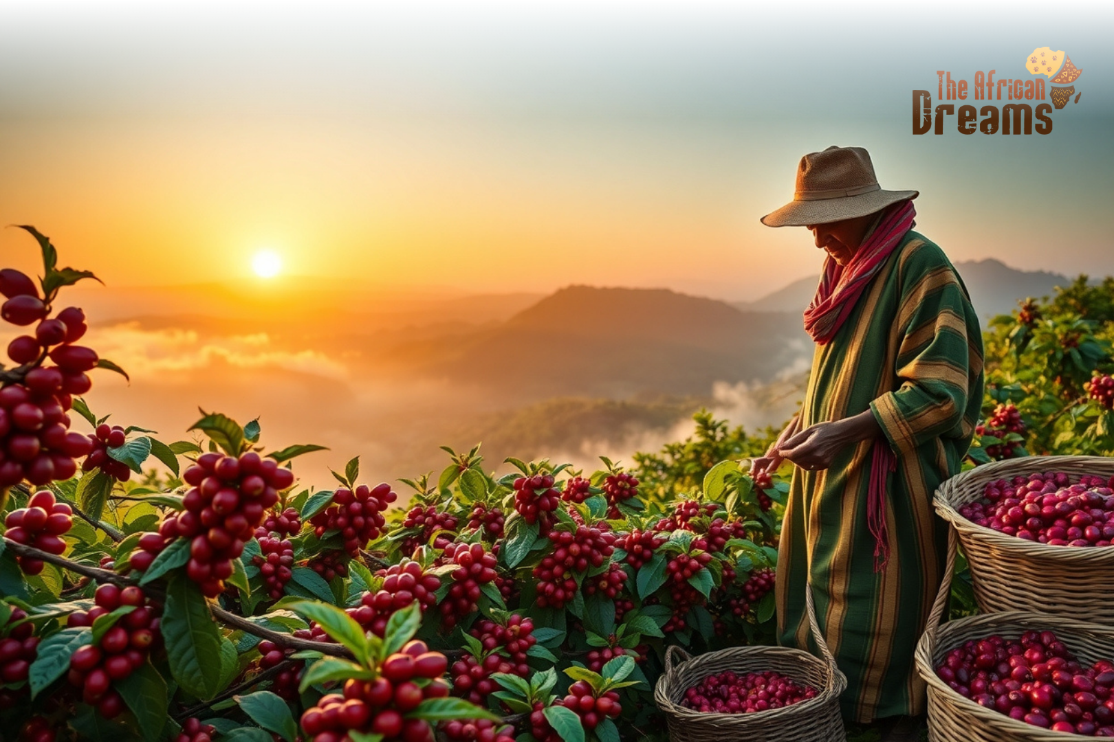 a farmer is in coffee farming land