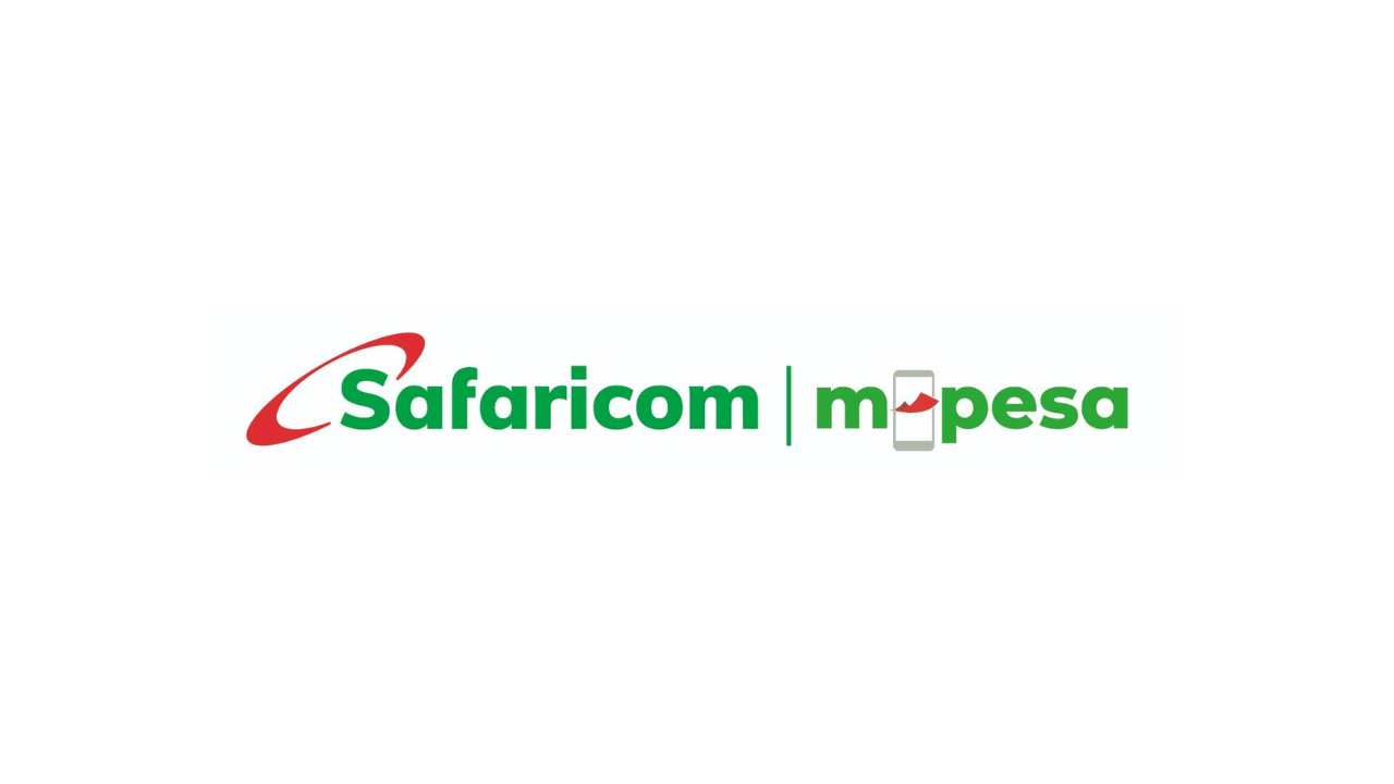 Safaricom and M-Pesa logo with red and green branding elements Safaricom and M-Pesa logo with red and green branding elements