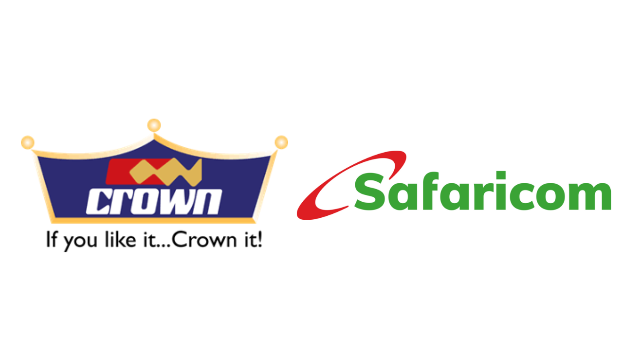 Safaricom logo with crown paints logo.