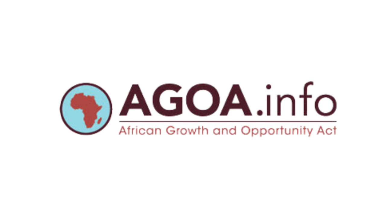 AGOA.info logo with Africa map icon and 'African Growth and Opportunity Act' elaboration.