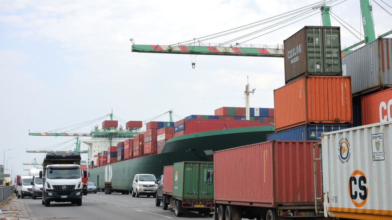 An illustration of port congestion