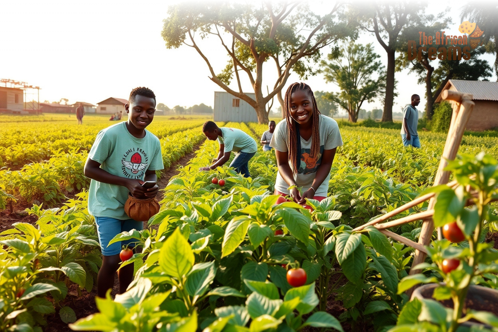 uganda-youth-agriculture-header Ugandan youth working in rural fields using a mix of traditional and modern farming practices.