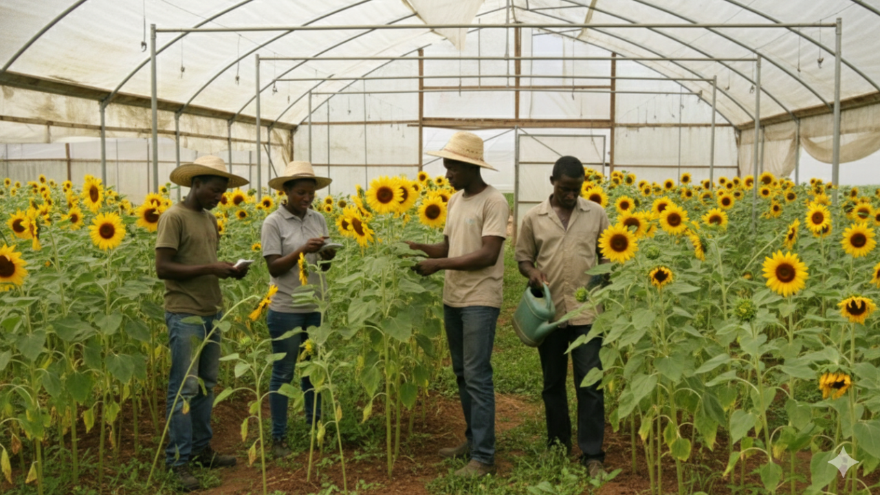 farming sunflower