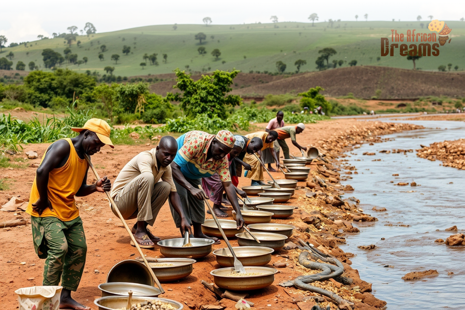 malawi-gold-mining-investment-opportunities. Artisanal gold mining activities in Malawi highlighting emerging investment opportunities.
