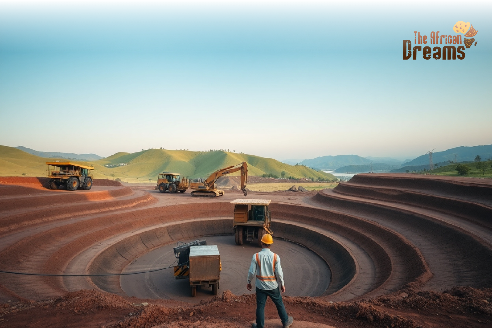 Operational uranium mine in Malawi showing heavy mining equipment and open-pit excavation, representing the restart of the Kayelekera Uranium Project and Africa’s growing role in nuclear energy supply.