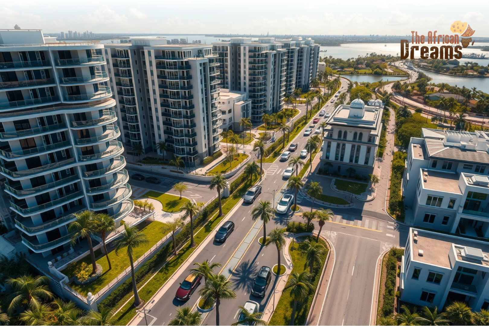 nigeria-luxury-real-estate-investment-lagos Luxury waterfront apartments and high-end residential buildings in Lagos, Nigeria, representing investment opportunities in the country’s premium real estate market.