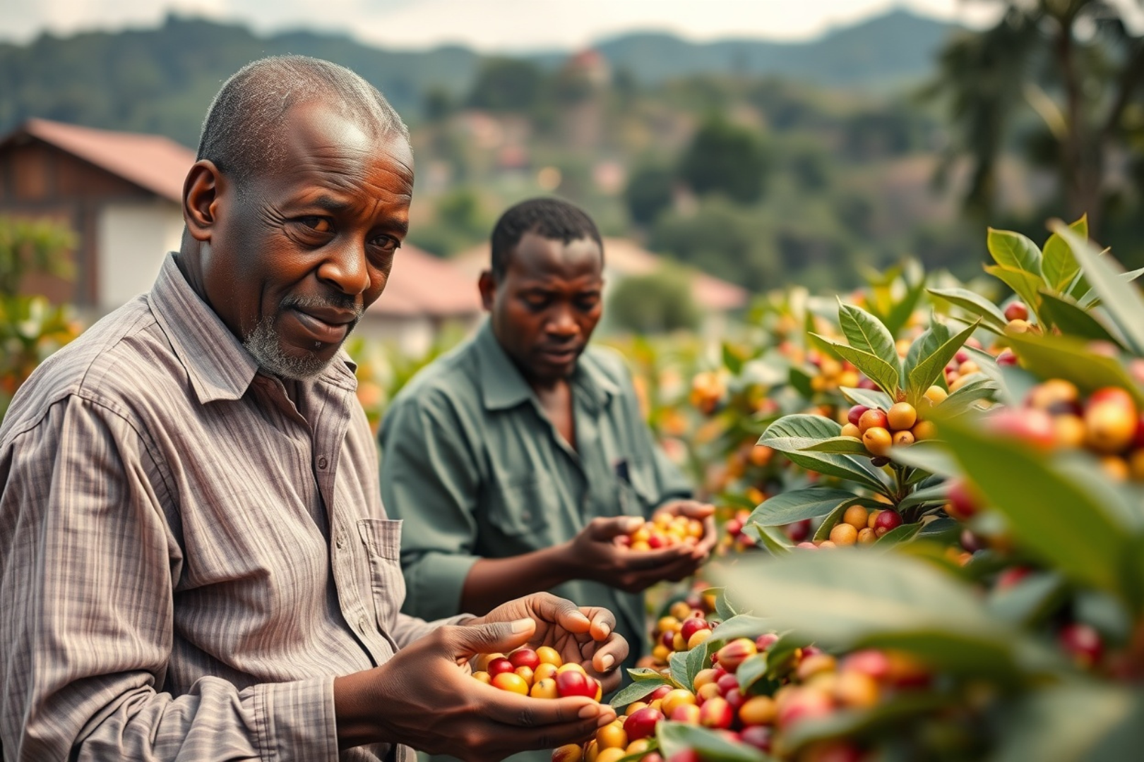 An illustration of coffee harvesting and drying in Sierra Leone during colonial times.png