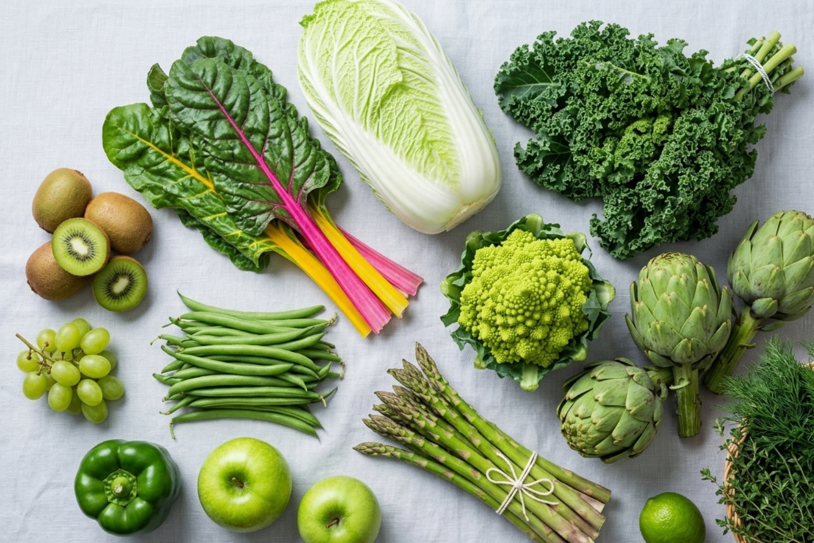 different types of vegetables are shown